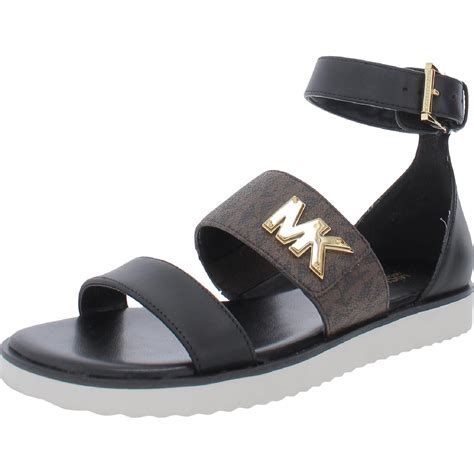 michael kors sandalen zonder hak|Michael Kors leather sandals.